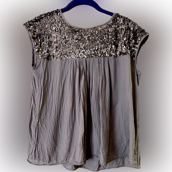 Tops - Silvery sequence top